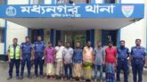 মধ্যনগরে অবৈধভাবে বালু উত্তোলন করায় ৪ টি নৌকা সহ ৭ জন গ্রেপ্তার