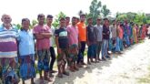 সুন্দরবনের উপকূলের   মোংলায় ড্রেজিংয়ের বালু ফেলে ফসলি জমি ও মাছঘের নষ্ট, এলাকাবাসীর বিক্ষোভ ও মানববন্ধন