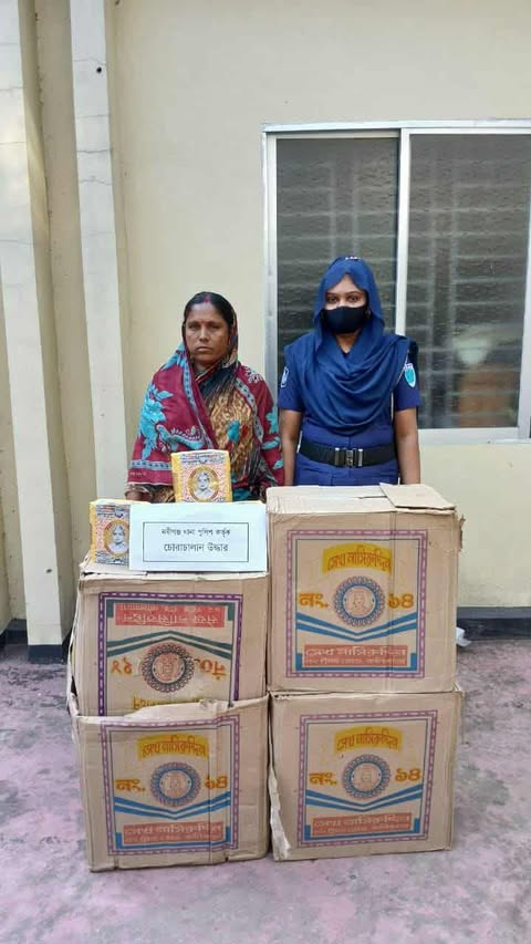 নবীগঞ্জে নিষিদ্ধ ভারতীয় প্রায় ৩৫ হাজার বিড়ি সহ এক নারী ব্যবসায়ী পুলিশ হাতে আটক