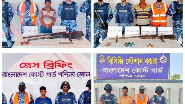বিশ্ব ঐতিহ্য সুন্দরবনে  রাম রাজত্ব করছে ২০বনদস্যু বাহিনী  ১০ মাসে অস্ত্রসহ ৪৩ বনদস্যু আটক
