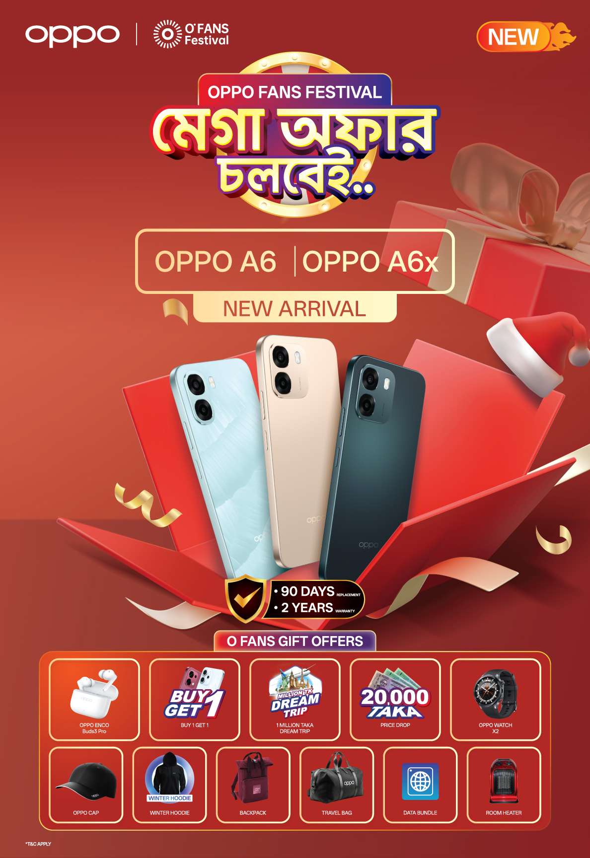 বাংলাদেশে প্রথমবারের মতো ৯০ দিনের রিপ্লেসমেন্ট গ্যারান্টি নিয়ে এলো অপো 