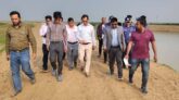 ধর্মপাশায় হাওরে ফসল রক্ষা বাঁধ পরিদর্শনে সুনামগঞ্জ এক এর এমপি কামরুল