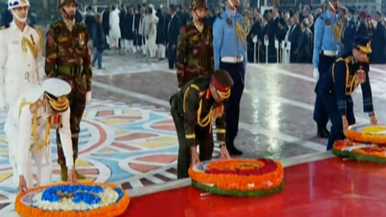 ভাষাশহীদদের প্রতি তিন বাহিনী প্রধানদের শ্রদ্ধা নিবেদন