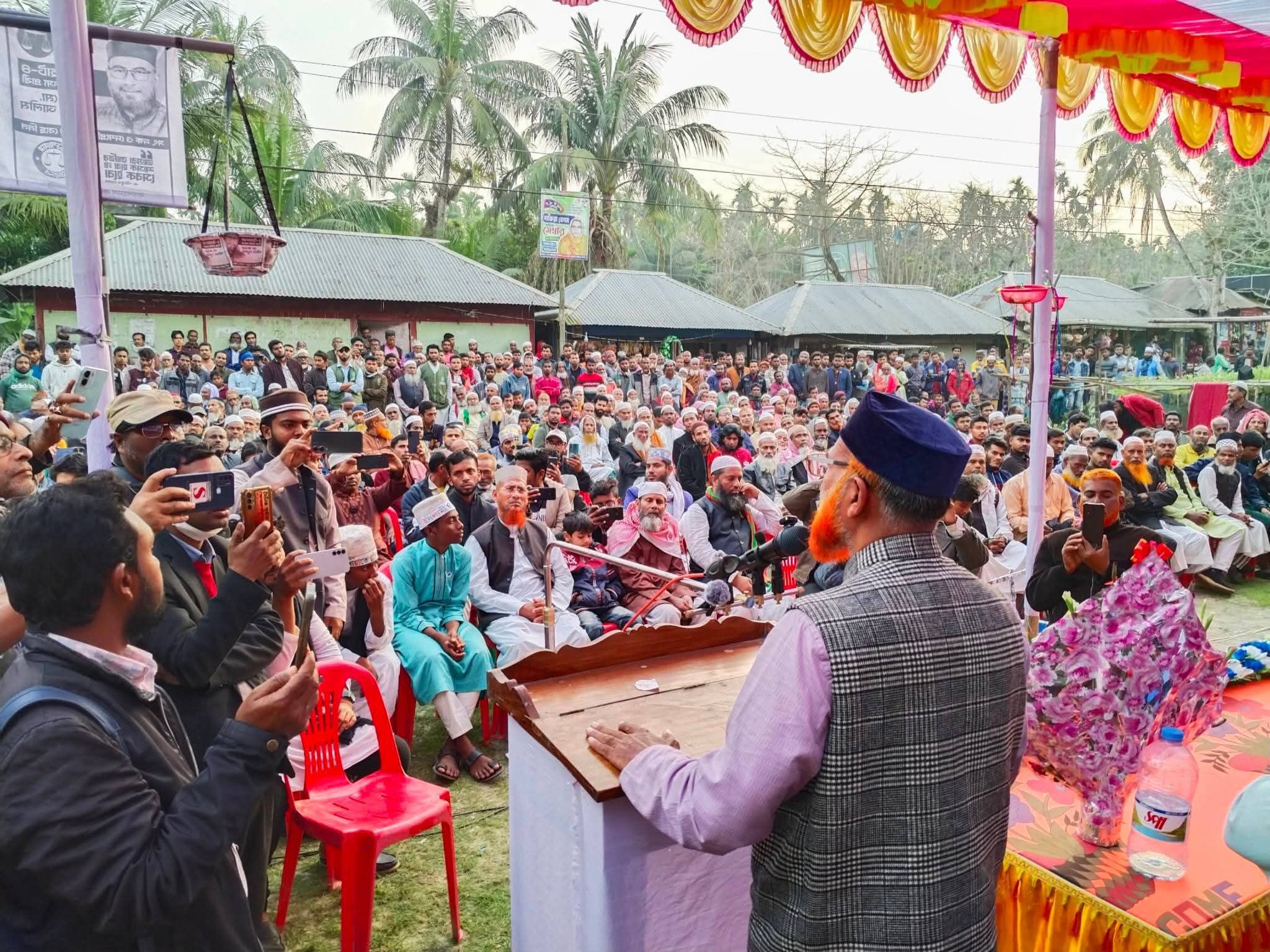 মোরেলগঞ্জে জামায়াত প্রার্থীর বিশাল জনসভা