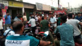 জগন্নাথপুরে তেলের দোকানে মোটরসাইকেলের দীর্ঘ লাইন