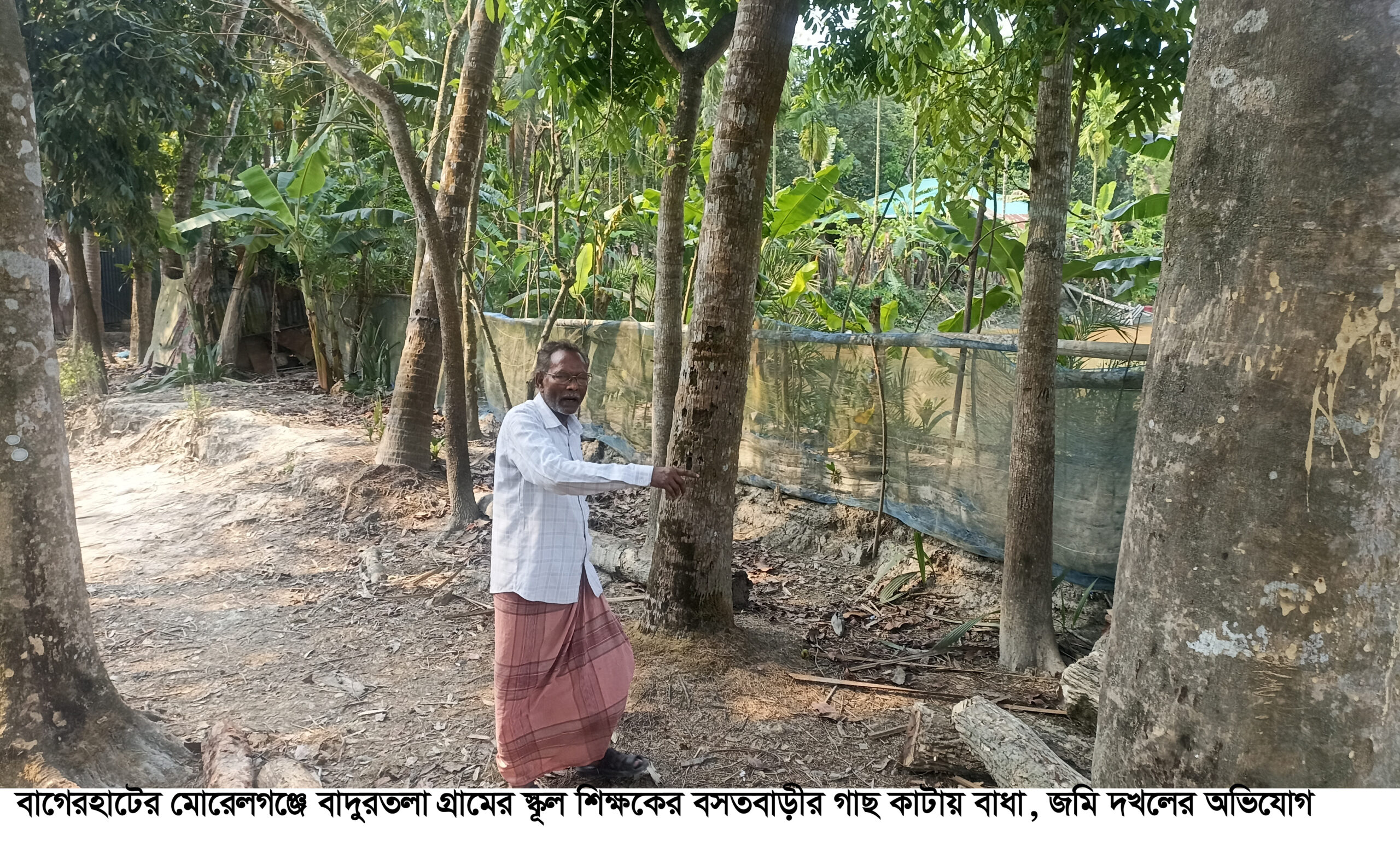 মোরেলগঞ্জে শিক্ষকের জমি দখল ও হয়রানির অভিযোগ