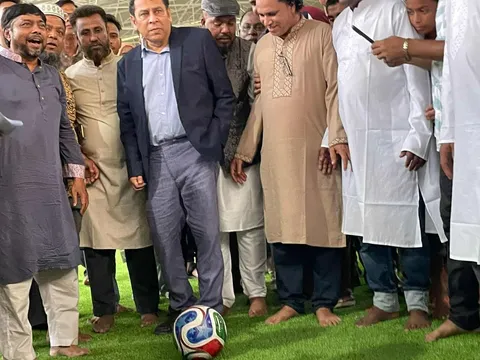 নবীগঞ্জে কোটি টাকা ব্যয়ে নাঈম ক্রিকেট ও ফুটবল ইনডোরের উদ্ভোধন করেন এমপি রেজা কিবরিয়া