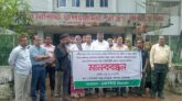 ধর্মপাশায় চিকিৎসকের উপর হামলার প্রতিবাদে মানববন্ধন