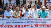 সাংবাদিকদের ওপর গুলিবর্ষণ গণমাধ্যমের স্বাধীনতার ওপর আঘাত খুলনায় মানববন্ধনে এস এম শফিকুল আলম মনা