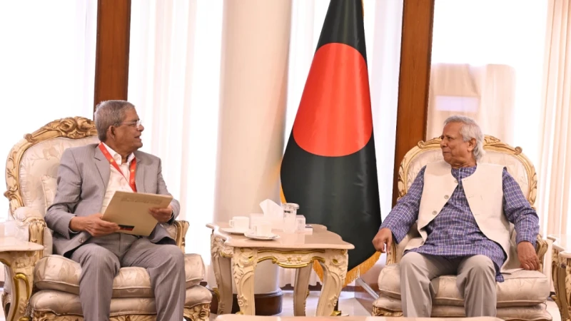 মির্জা ফখরুলকে শুভেচ্ছা জানালেন ড. ইউনূস