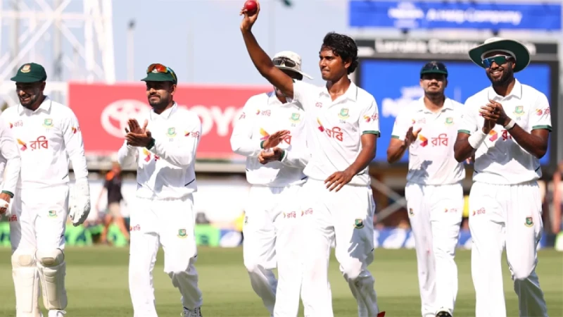 ডারউইন টেস্ট হাসানের ক্যারিয়ারসেরা বোলিংয়ে প্রথম দিনে বাংলাদেশের দাপট