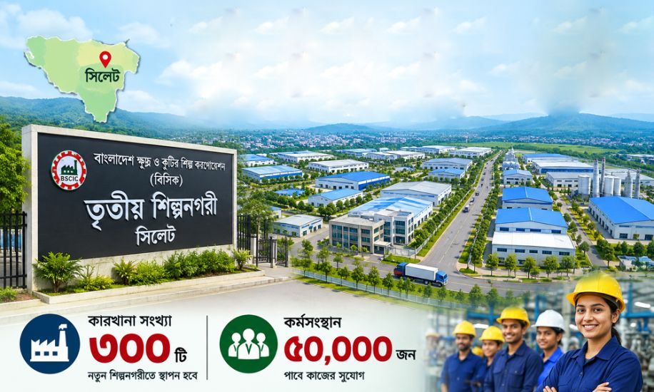সিলেটের যে প্রকল্পে চাকরি হবে ৫০ হাজার মানুষের