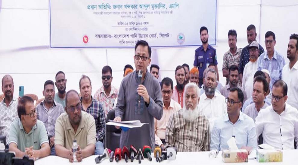 সিলেটে বন্যা মোকাবেলায় সরকারের পদক্ষেপ নিয়ে যা বললেন মন্ত্রী মুক্তাদির