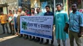 মধ্যনগরে সাংবাদিক আলিফ ফকির হত্যা ও মোতালিবের উপর হামলার প্রতিবাদে মানববন্ধন