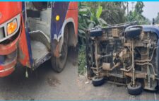 ওসমানীনগরে যাত্রীবাহী বাসের সঙ্গে সবজী বোঝাই ট্রাকের সংঘর্ষ